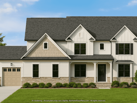 Spacious 4-Bedroom Craftsman House Plan with Optional 3rd Floor