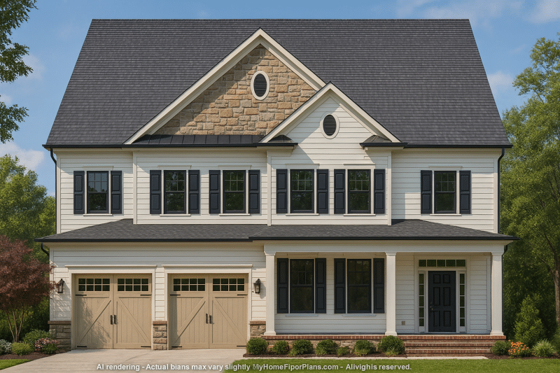Spacious 4-Bedroom Home Plan with Blueprint and CAD Designs