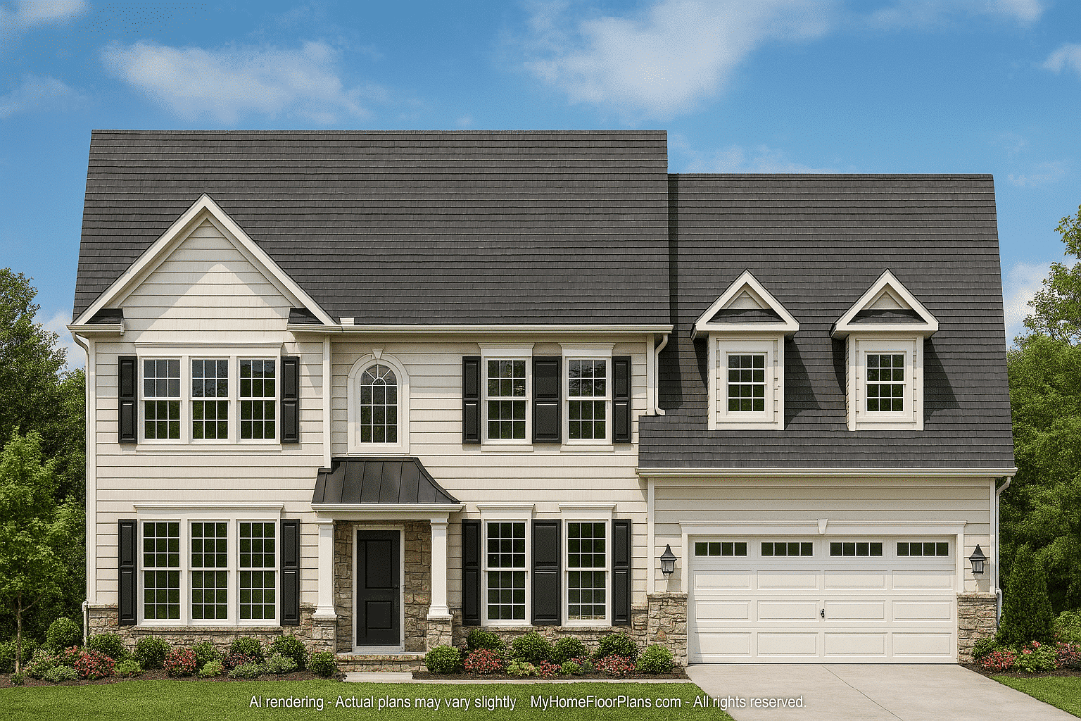 Spacious 4-Bedroom Home Plan with CAD Blueprints and Modern Designs