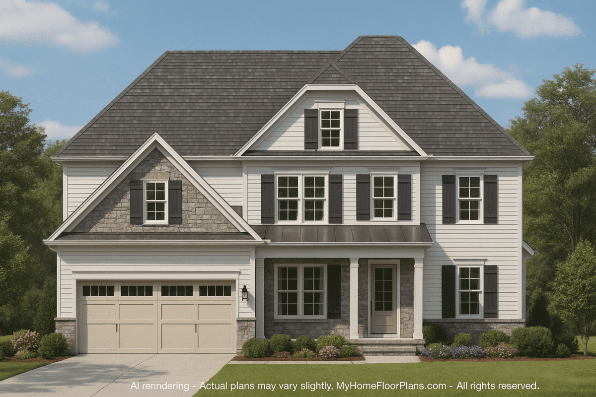 Spacious 4-Bedroom House Plan with Blueprint Designs