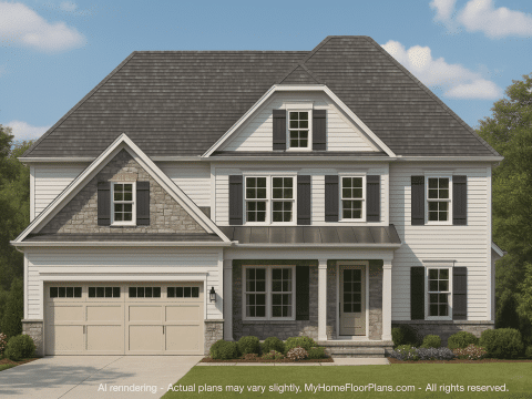 Spacious 4-Bedroom House Plan with Blueprint Designs