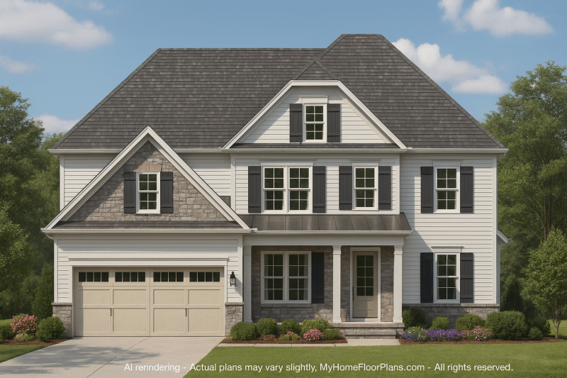 Spacious 4-Bedroom House Plan with Blueprint Designs
