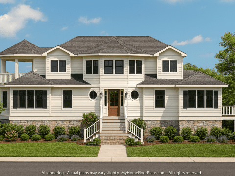 Spacious Coastal House Plan with CAD Designs & Panoramic Views