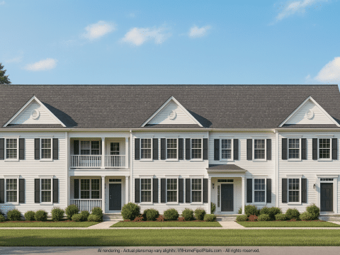 Spacious Colonial Revival Townhome with 2-Story Floor Plan