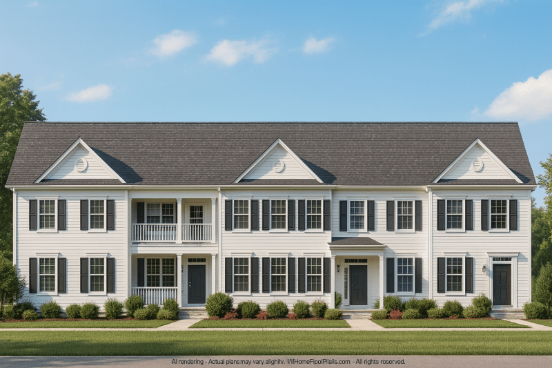 Spacious Colonial Revival Townhome with 2-Story Floor Plan