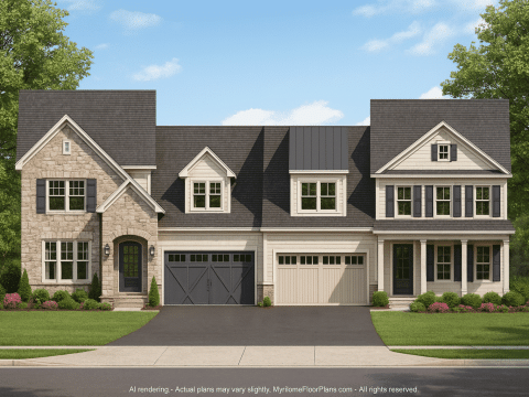 Spacious Craftsman Duplex House Plan with Vaulted Ceilings & CAD Designs