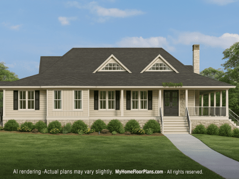 Spacious Craftsman Home Plan with CAD Floor Designs
