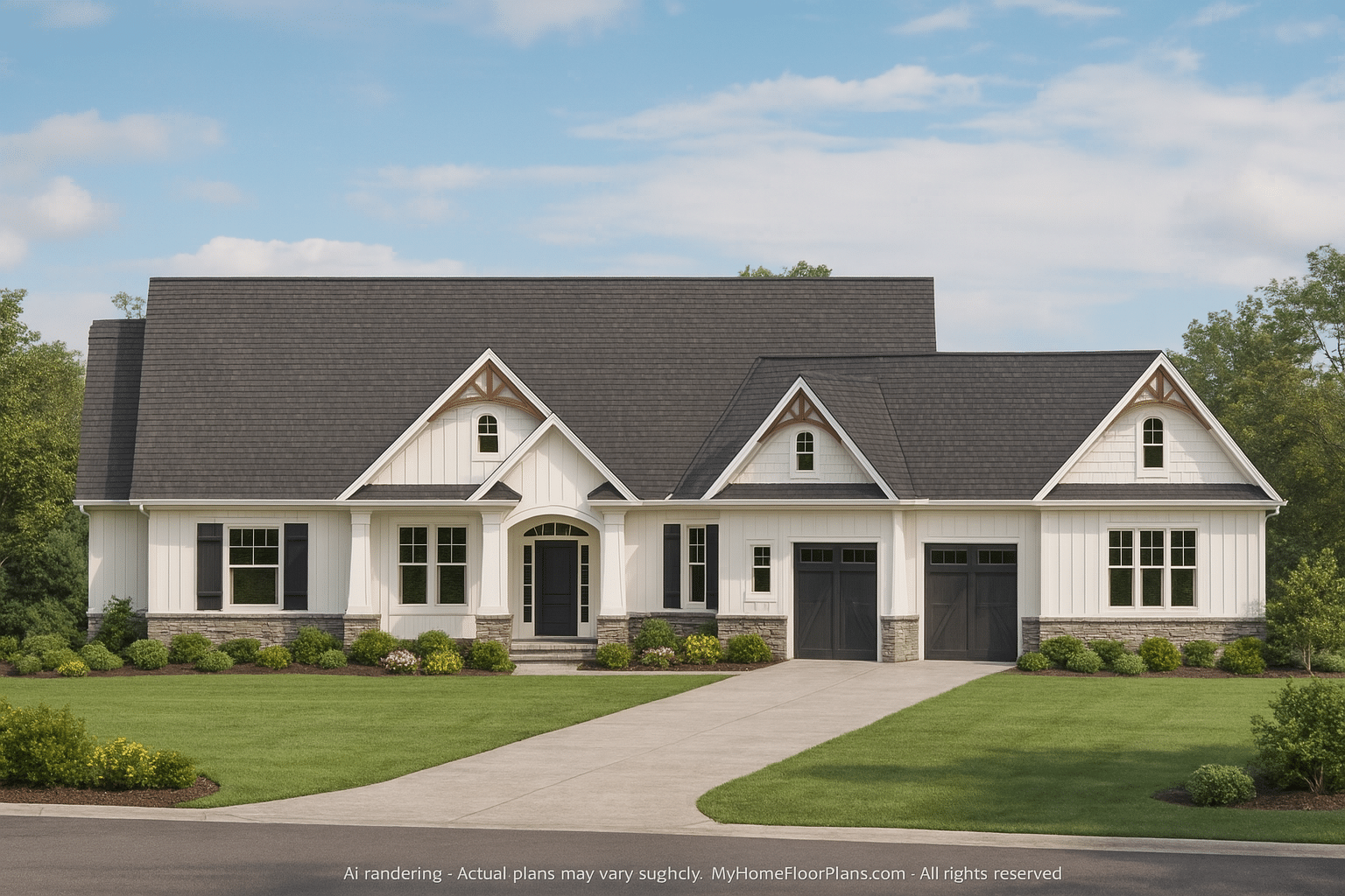 Spacious Craftsman House Plan with Vaulted Ceilings and Bonus Rooms