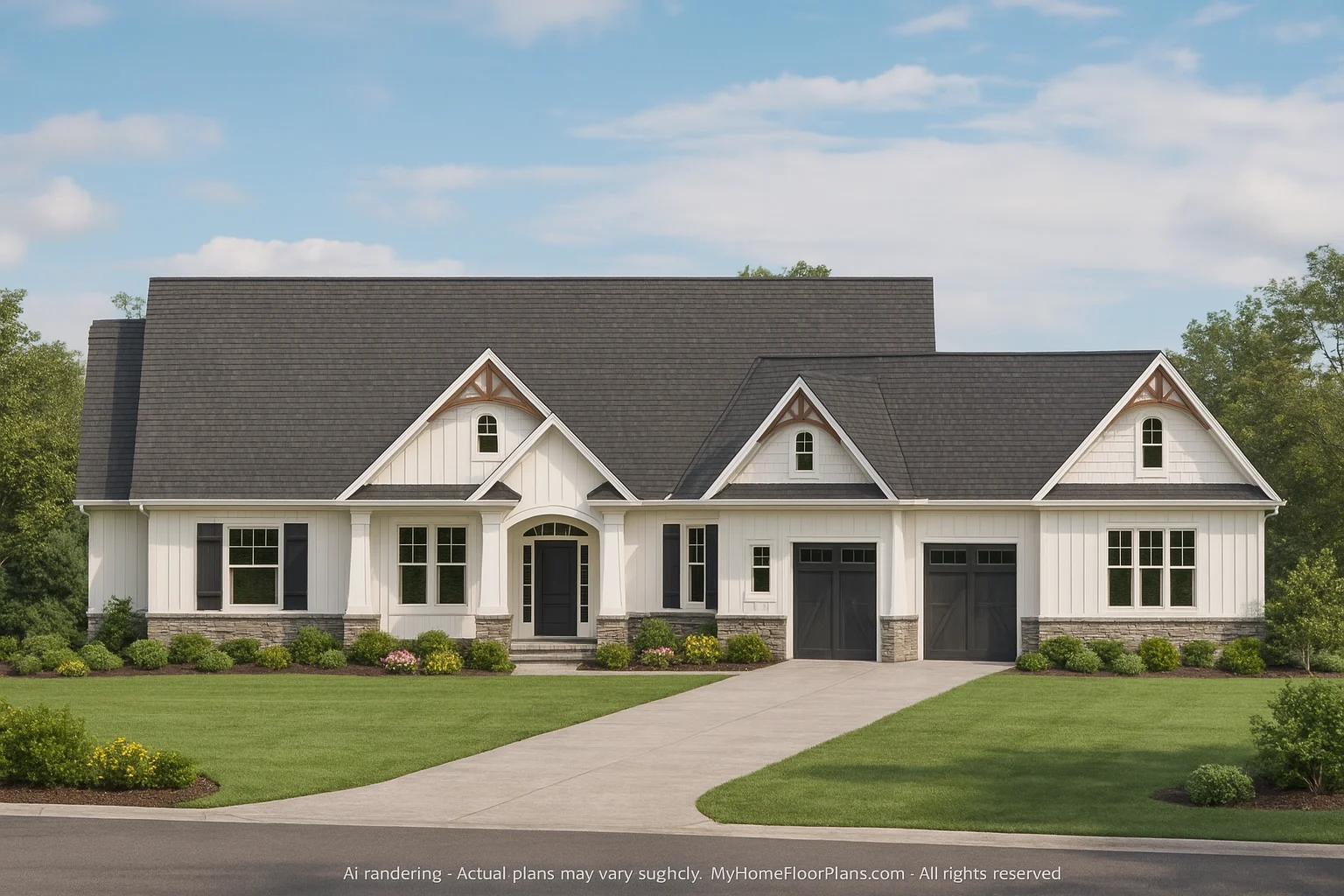 Spacious Craftsman House Plan with Vaulted Ceilings and Bonus Rooms