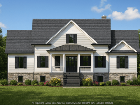 Spacious Home Architectural Plan with CAD Designs