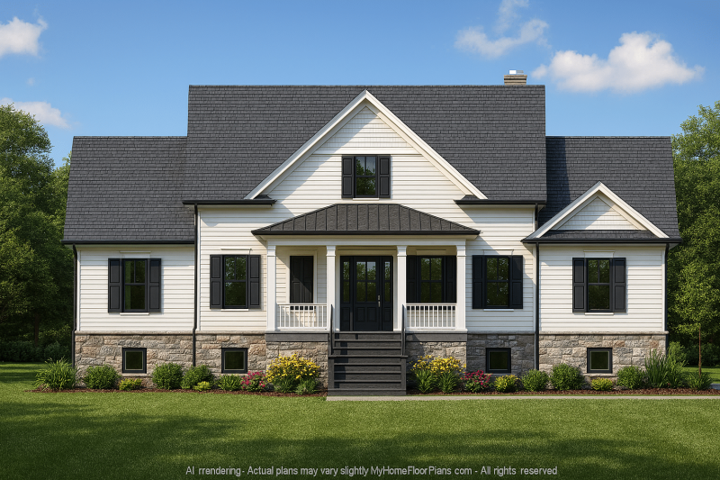Spacious Home Architectural Plan with CAD Designs