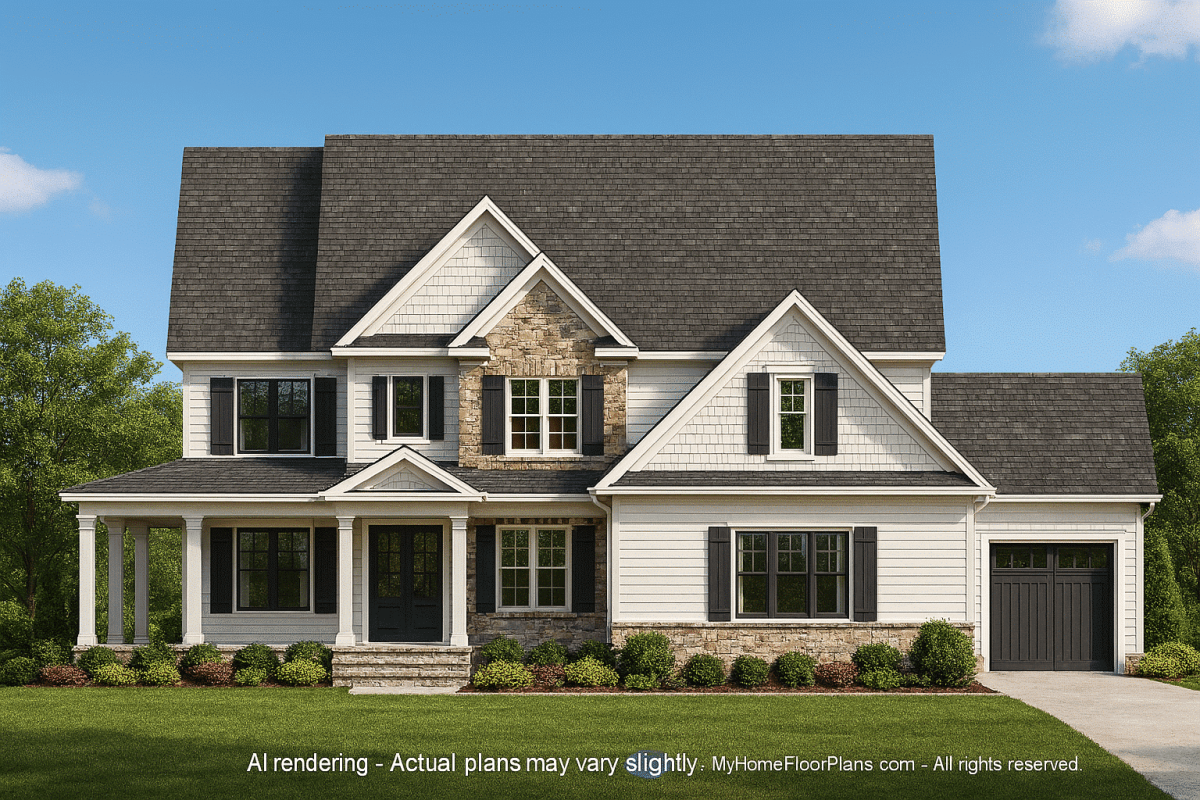 Spacious Home Plan with Modern Architecture & CAD Designs