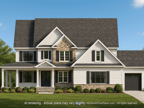 Spacious Home Plan with Modern Architecture & CAD Designs