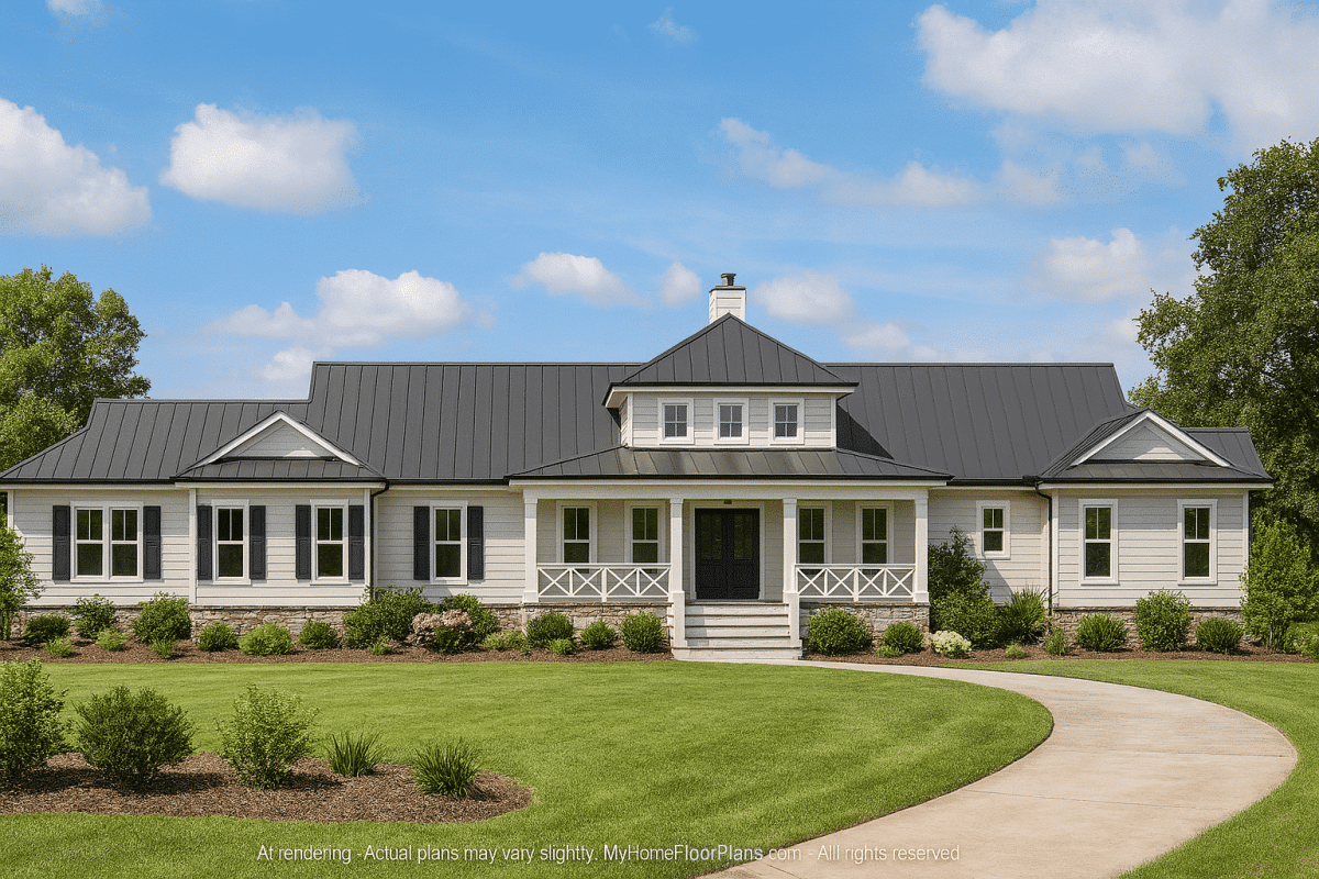 Spacious Traditional Southern Home Plan with Open Layout