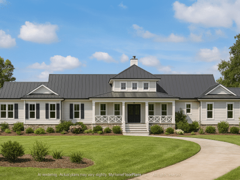 Spacious Traditional Southern Home Plan with Open Layout