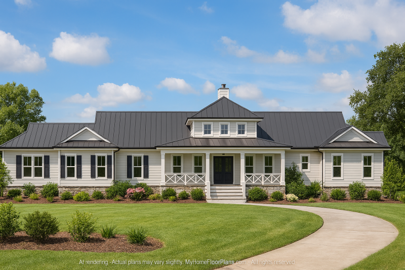 Spacious Traditional Southern Home Plan with Open Layout