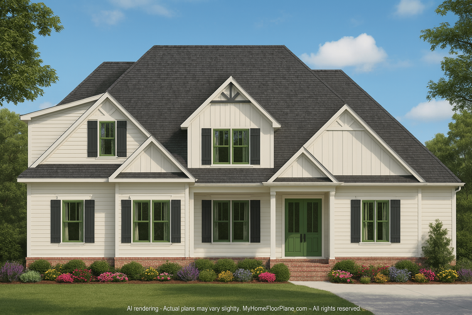 Stunning 2-Story Craftsman House Plan with Screened Porch & Bonus Room