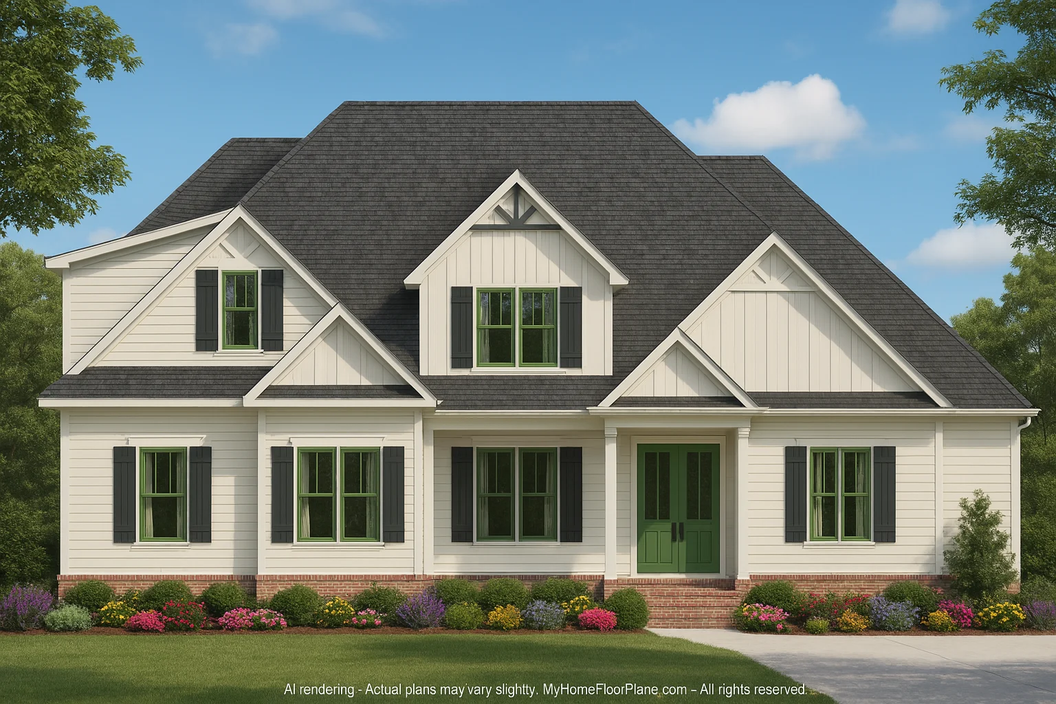 Stunning 2-Story Craftsman House Plan with Screened Porch & Bonus Room