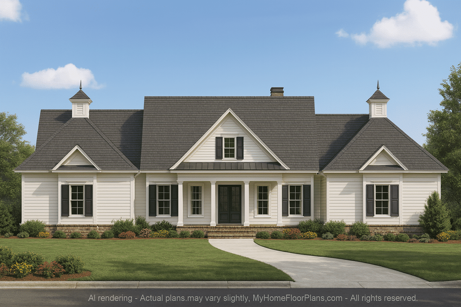 Stunning 2-Story House Plan with French Country Charm & Flexible CAD Layout