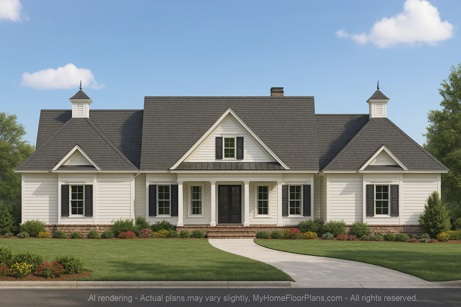 Stunning 2-Story House Plan with French Country Charm & Flexible CAD Layout