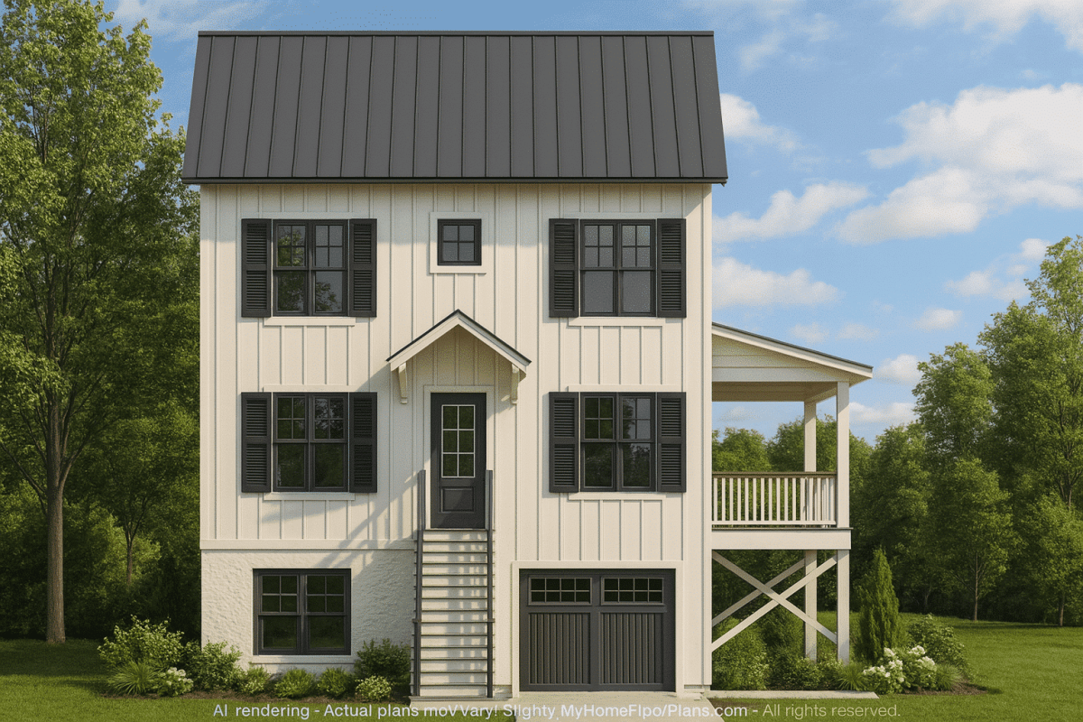 Stunning 2-Story House Plan with Modern Farmhouse Design