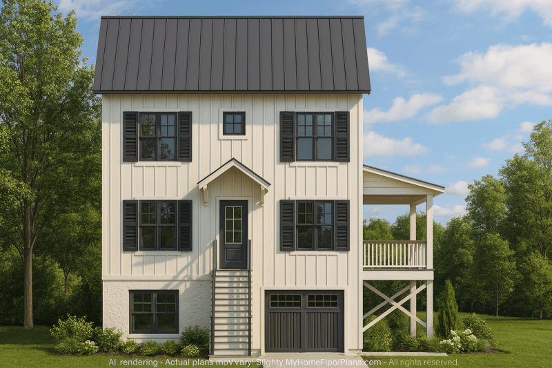 Stunning 2-Story House Plan with Modern Farmhouse Design