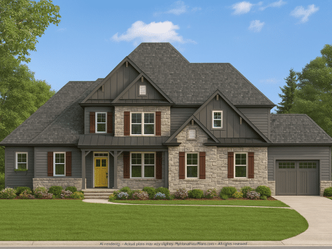 Stunning 2-Story House Plan with Timeless Country Craftsman Design