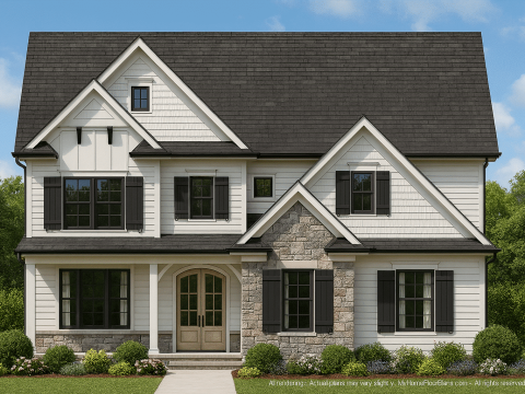 Stunning 2.5-Story Craftsman House Plan with 4 Bedrooms & Elegant Layout