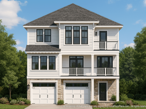 Stunning 3-Story Beach House Plan with Open Layout and Modern Comforts