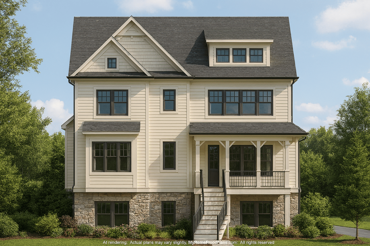 Stunning 3-Story House Floor Plan with Premium CAD Blueprints