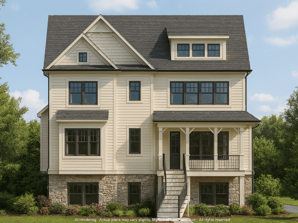 Stunning 3-Story House Floor Plan with Premium CAD Blueprints