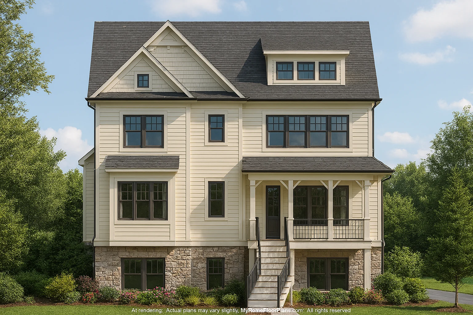 Stunning 3-Story House Floor Plan with Premium CAD Blueprints