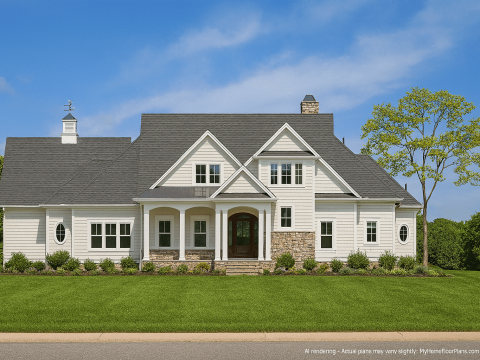 Stunning 4-Bedroom Home Floor Plan with CAD Designs