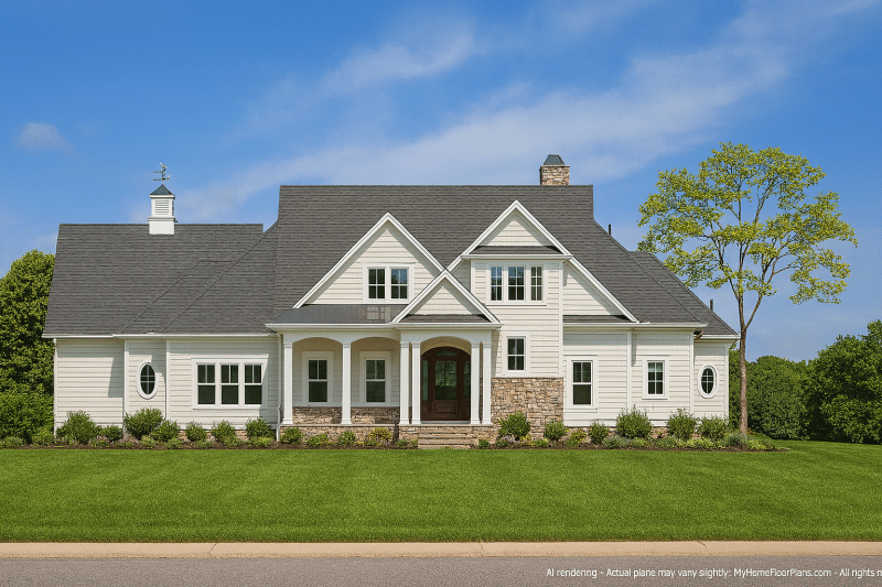 Stunning 4-Bedroom Home Floor Plan with CAD Designs