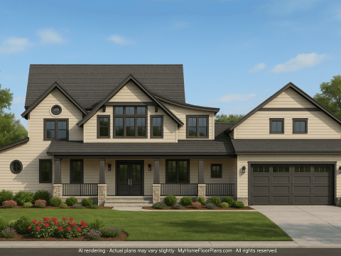 Stunning 5-Bedroom House Plan with Spacious Floor Designs