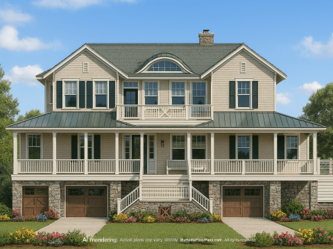 Stunning Beach House Plan with Elevator and Spacious Garage