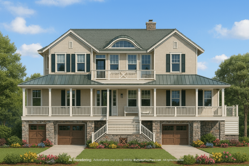 Stunning Beach House Plan with Elevator and Spacious Garage