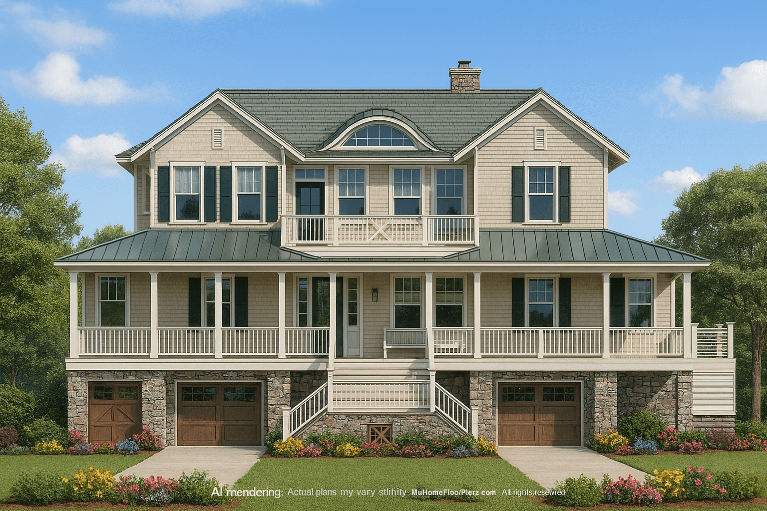 Stunning Beach House Plan with Elevator and Spacious Garage