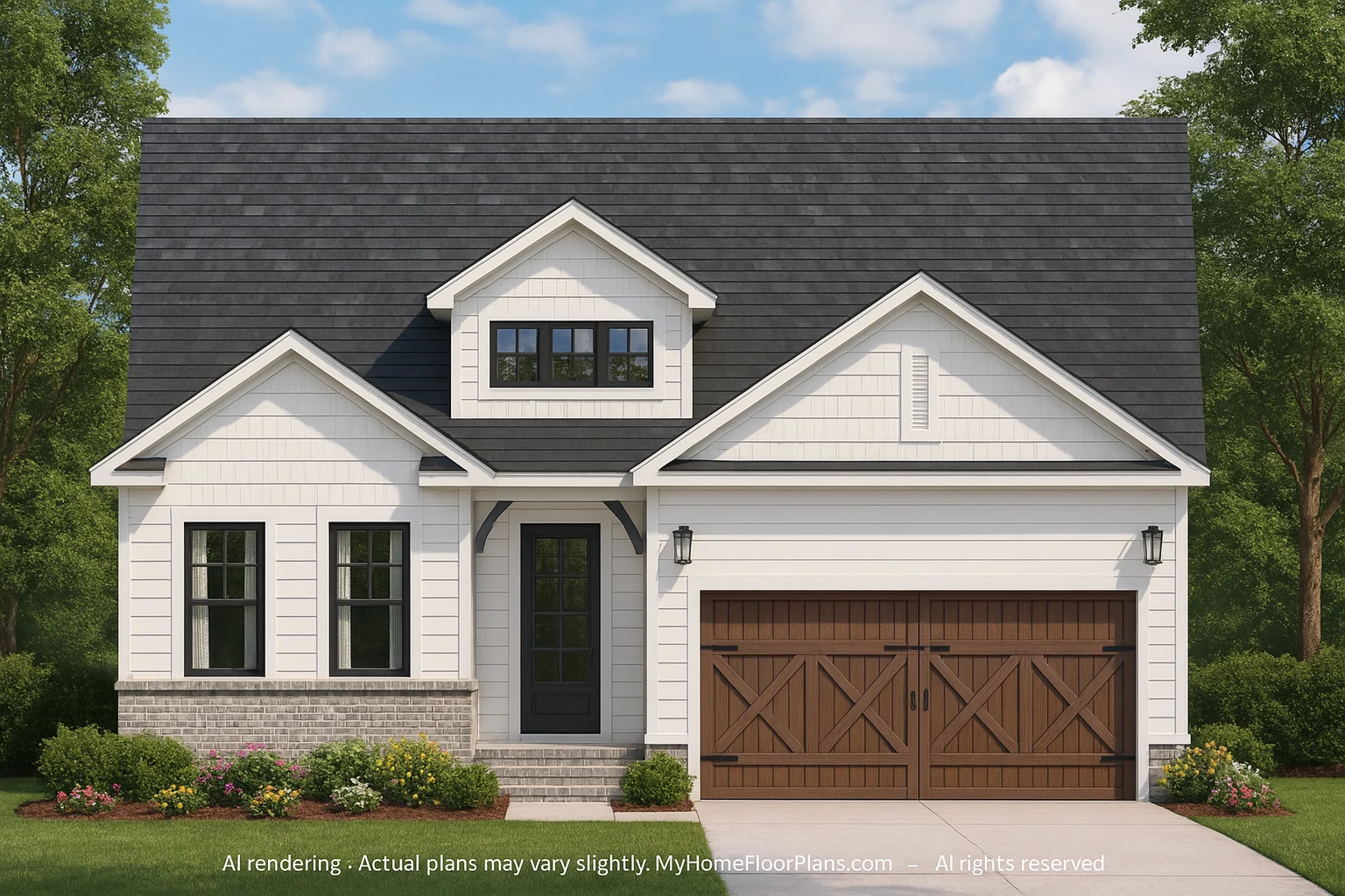 Stunning Craftsman Floor Plan With 2-Car Garage and CAD Design