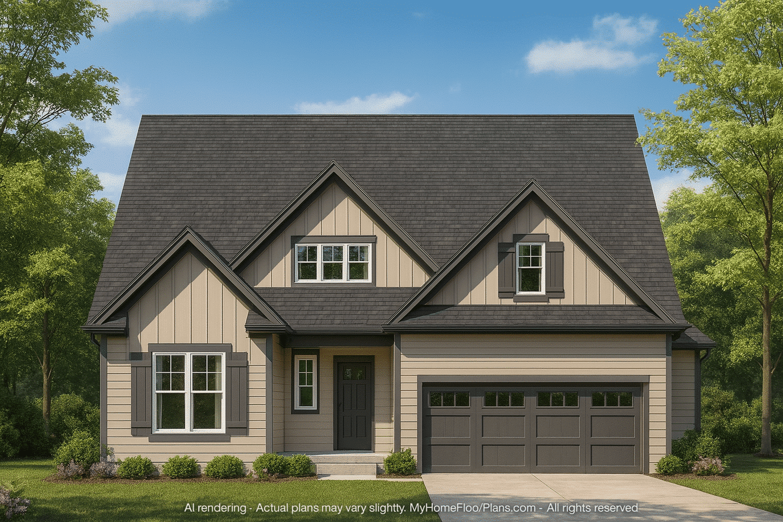 Stunning Craftsman Home Plan with 2-Story CAD Designs