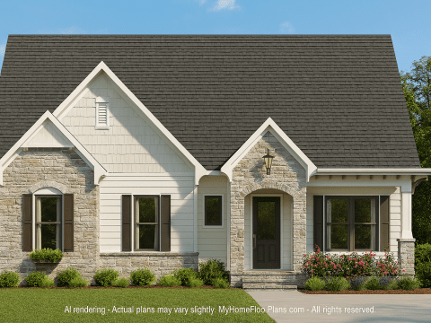 Stunning Craftsman Home Plan with 3 Beds, 2 Baths, CAD Designs
