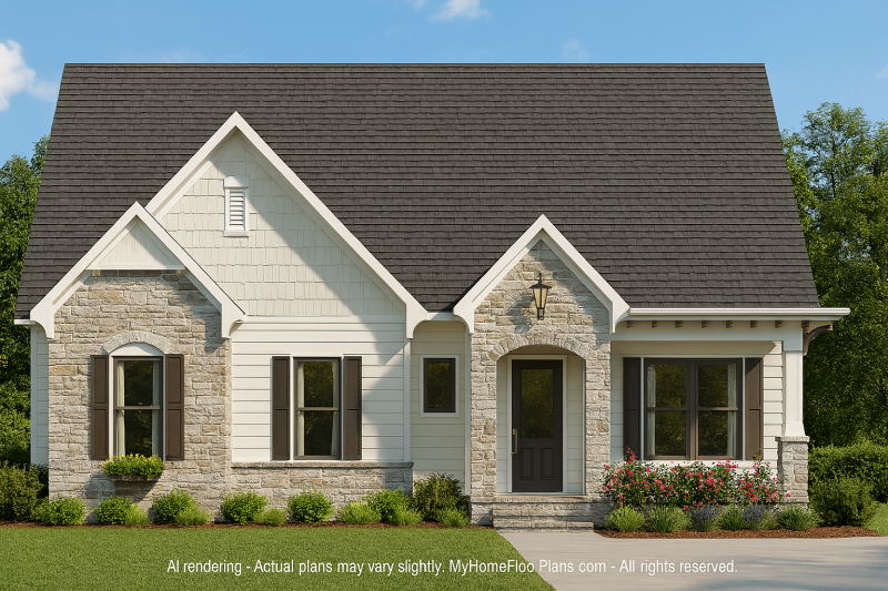 Stunning Craftsman Home Plan with 3 Beds, 2 Baths, CAD Designs