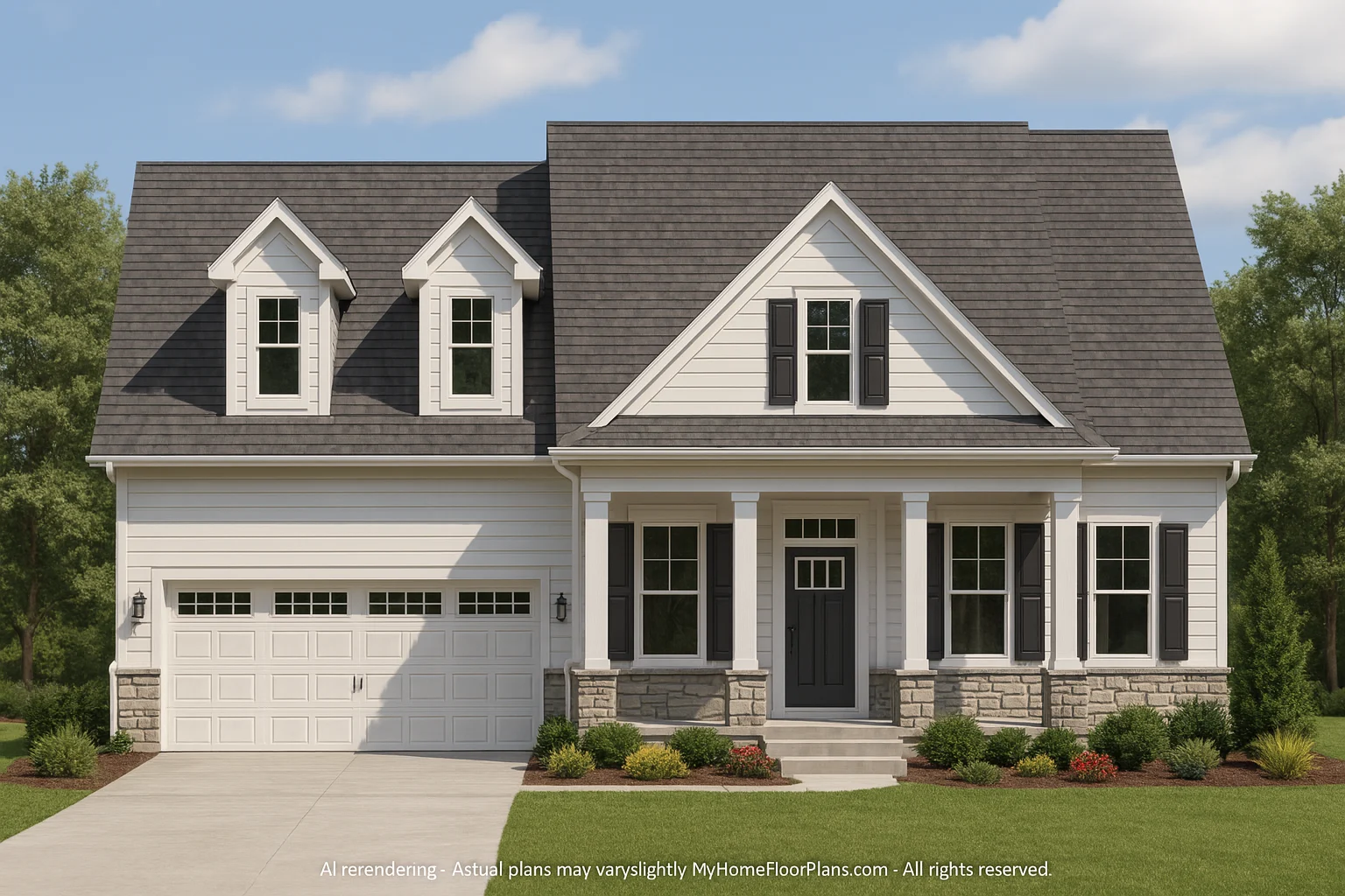 Stunning Craftsman Home Plan with Open Floor Design and CAD Blueprint
