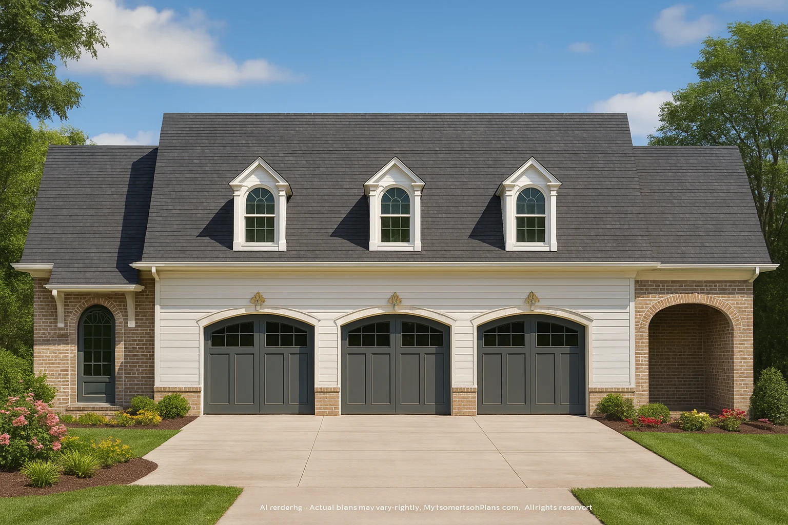 Stunning Traditional 2-Story House Plan with Vaulted Ceilings & Brick Exterior