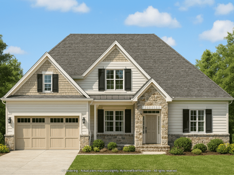 Stylish 2-Story House Plan with Open Floor Plan and Study