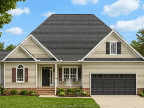 Stylish 2-Story House Plan with Vaulted Ceilings and Open Layout