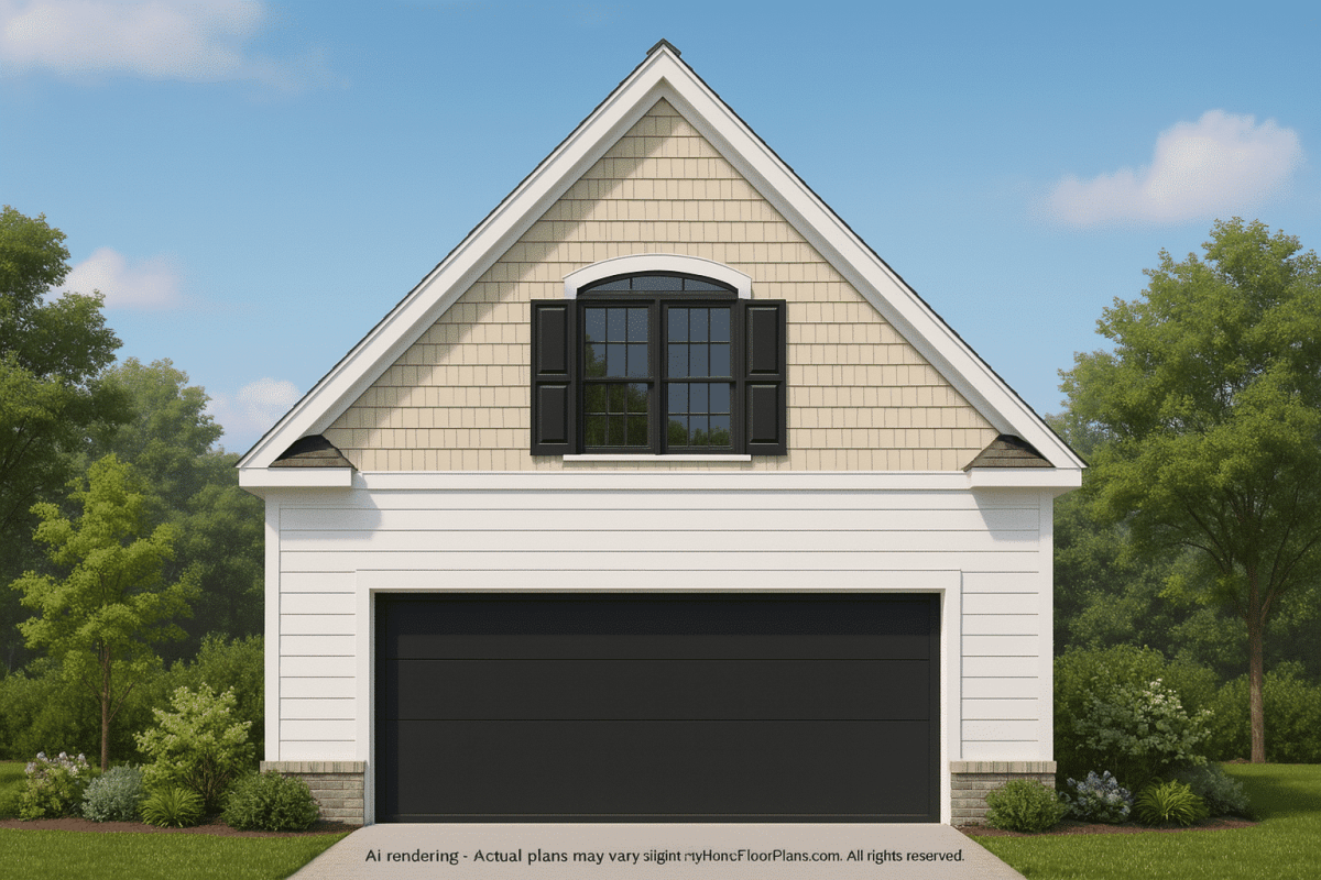 Stylish 24x28 Garage Plan with Living Space and CAD Design