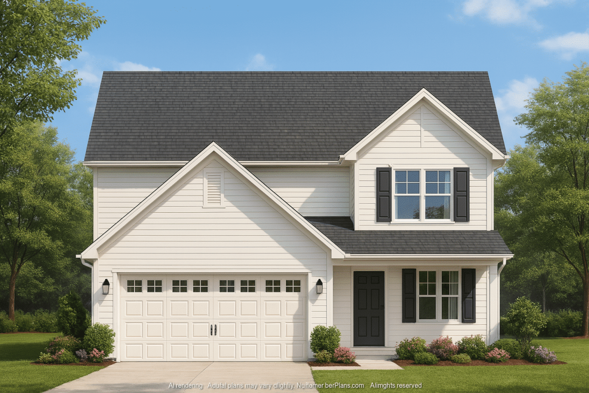 Stylish 3-Bedroom House Plan with Narrow Lot Design & CAD Blueprint