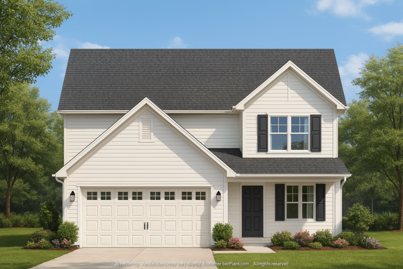 Stylish 3-Bedroom House Plan with Narrow Lot Design & CAD Blueprint