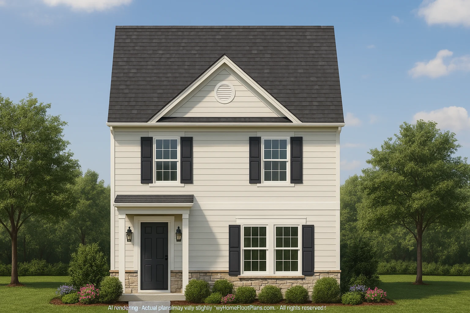 Stylish 4-Unit Townhome Plan with Craftsman-Inspired Architecture
